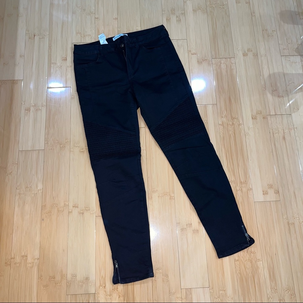 Zara Black Moto Jeans